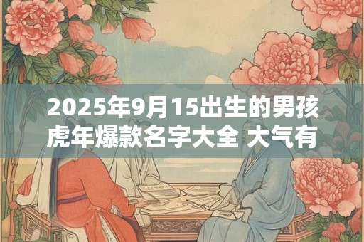 2025年9月15出生的男孩虎年爆款名字大全 大气有涵养的名字推荐