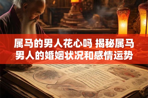 属马的男人花心吗 揭秘属马男人的婚姻状况和感情运势