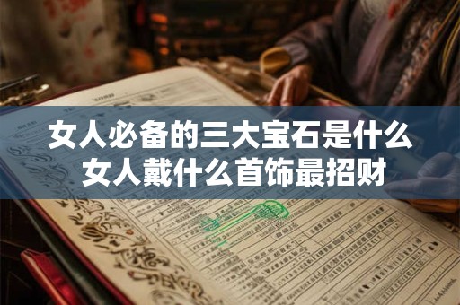 女人必备的三大宝石是什么 女人戴什么首饰最招财 女人必备的三大宝石是什么 女人戴什么首饰最招财