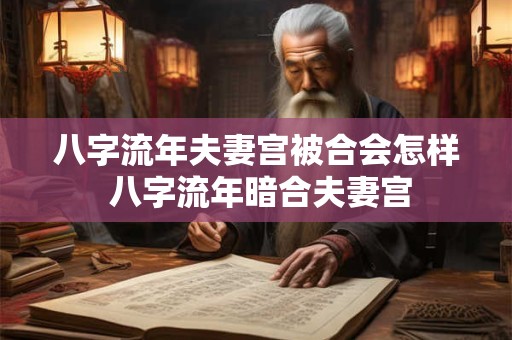 八字流年夫妻宫被合会怎样 八字流年暗合夫妻宫