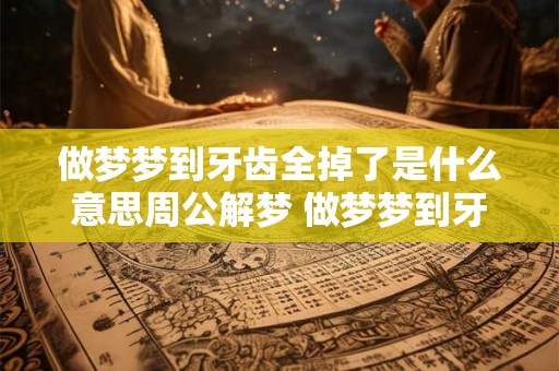 做梦梦到牙齿全掉了是什么意思周公解梦 做梦梦到牙齿全掉了是什么意思