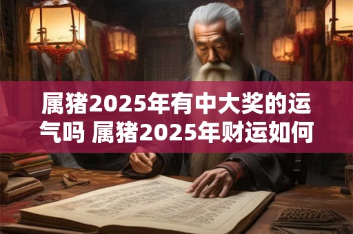 属猪2025年有中大奖的运气吗 属猪2025年财运如何