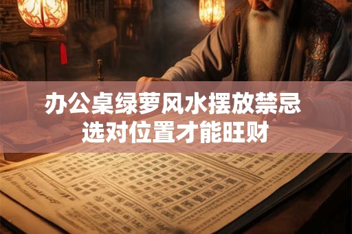 办公桌绿萝风水摆放禁忌 选对位置才能旺财