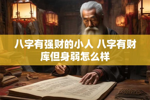 八字有强财的小人 八字有财库但身弱怎么样