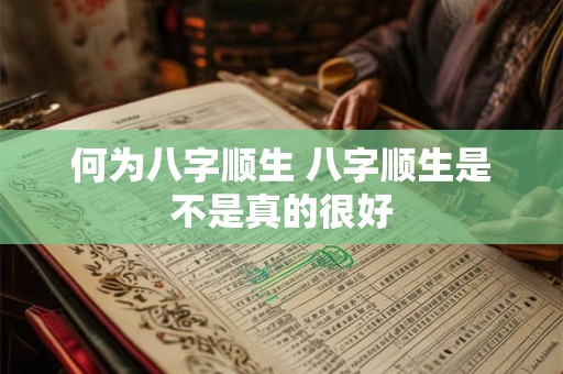 何为八字顺生 八字顺生是不是真的很好