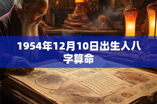 1954年12月10日出生人八字算命