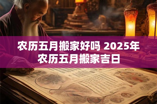 农历五月搬家好吗 2025年农历五月搬家吉日