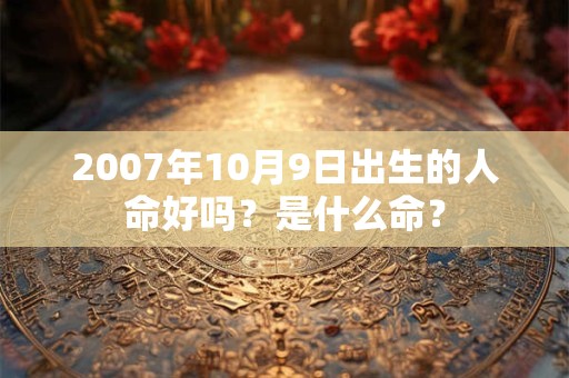 2007年10月9日出生的人命好吗？是什么命？