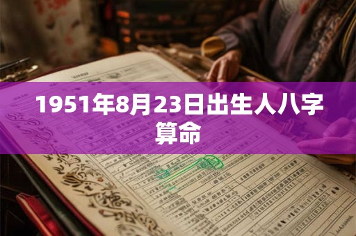 1951年8月23日出生人八字算命