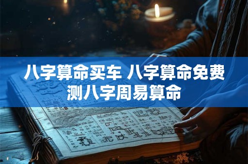 八字算命买车 八字算命免费测八字周易算命