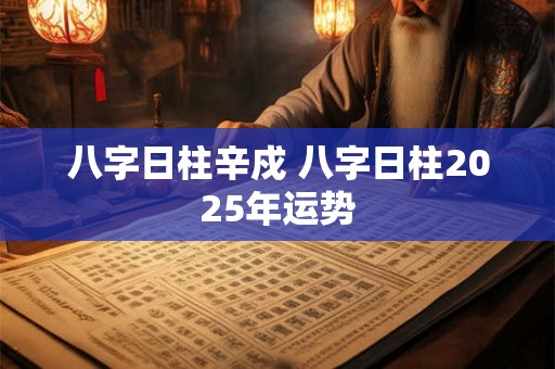 八字日柱辛戍 八字日柱2025年运势