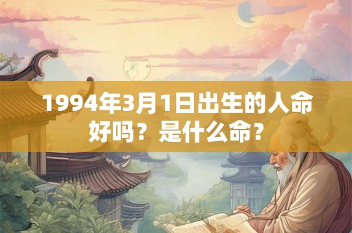 1994年3月1日出生的人命好吗？是什么命？