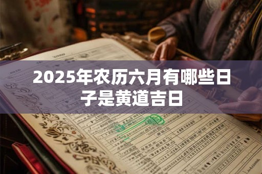 2026年农历六月有哪些日子是黄道吉日