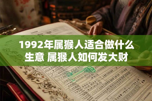 1992年属猴人适合做什么生意 属猴人如何发大财