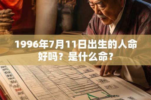 1996年7月11日出生的人命好吗？是什么命？