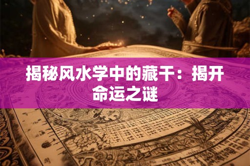 揭秘风水学中的藏干：揭开命运之谜