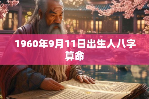 1960年9月11日出生人八字算命