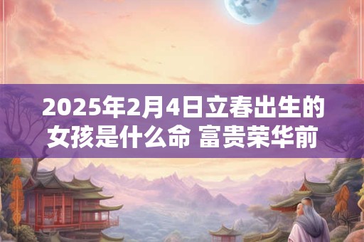 2025年2月4日立春出生的女孩是什么命 富贵荣华前途似锦