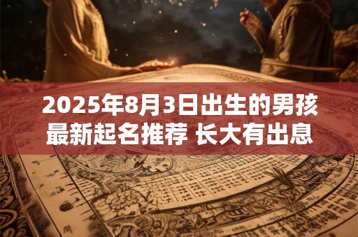 2025年8月3日出生的男孩最新起名推荐 长大有出息的男孩名