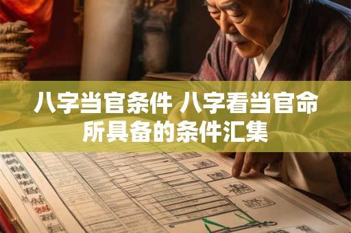 八字当官条件 八字看当官命所具备的条件汇集