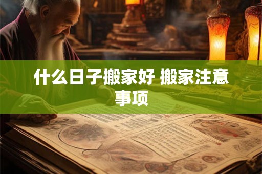 什么日子搬家好 搬家注意事项