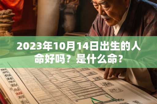 2023年10月14日出生的人命好吗？是什么命？