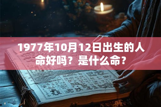 1977年10月12日出生的人命好吗？是什么命？