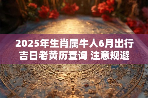 2025年生肖属牛人6月出行吉日老黄历查询 注意规避今日所冲
