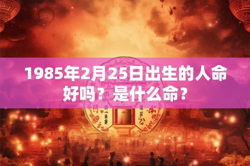 1985年2月25日出生的人命好吗？是什么命？