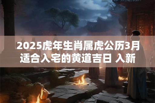 2025虎年生肖属虎公历3月适合入宅的黄道吉日 入新宅讲究