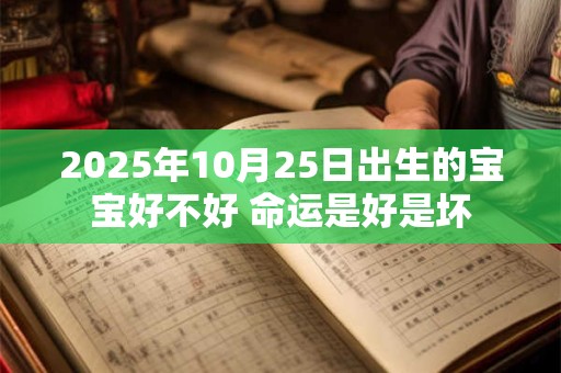 2025年10月25日出生的宝宝好不好 命运是好是坏