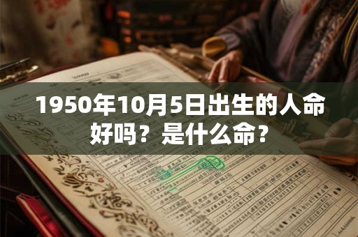 1950年10月5日出生的人命好吗？是什么命？