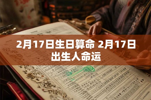 2月17日生日算命 2月17日出生人命运