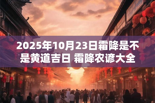 2025年10月23日霜降是不是黄道吉日 霜降农谚大全