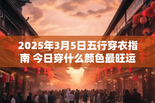 2025年3月5日五行穿衣指南 今日穿什么颜色最旺运