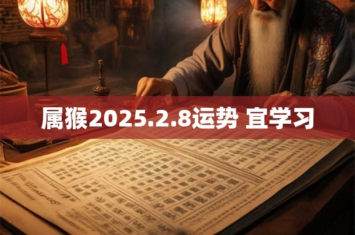 属猴2025.2.8运势 宜学习