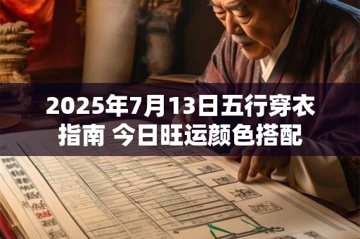 2025年7月13日五行穿衣指南 今日旺运颜色搭配