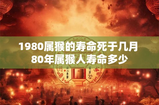 1980属猴的寿命死于几月 80年属猴人寿命多少