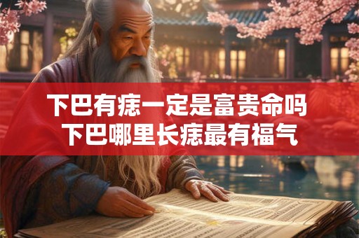 下巴有痣一定是富贵命吗 下巴哪里长痣最有福气