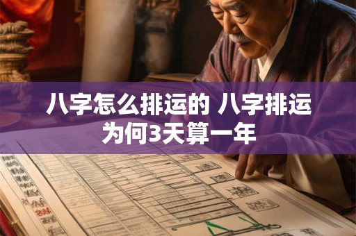 八字怎么排运的 八字排运为何3天算一年