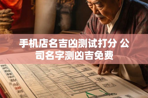 手机店名吉凶测试打分 公司名字测凶吉免费
