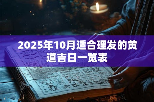 2025年10月适合理发的黄道吉日一览表 2025年10月适合理发的黄道吉日一览表