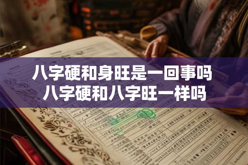 八字硬和身旺是一回事吗 八字硬和八字旺一样吗
