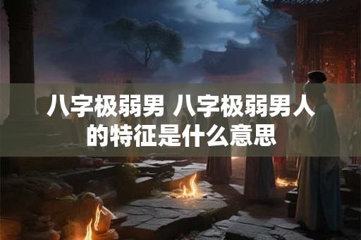 八字极弱男 八字极弱男人的特征是什么意思