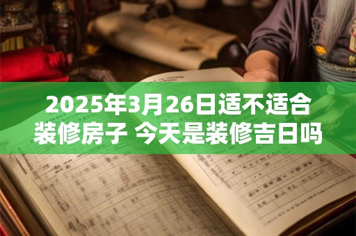 2025年3月26日适不适合装修房子 今天是装修吉日吗