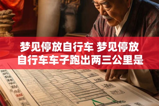 梦见停放自行车 梦见停放自行车车子跑出两三公里是什么意思