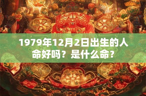 1979年12月2日出生的人命好吗？是什么命？