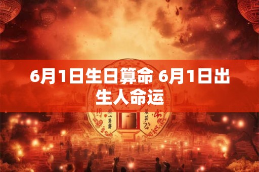 6月1日生日算命 6月1日出生人命运