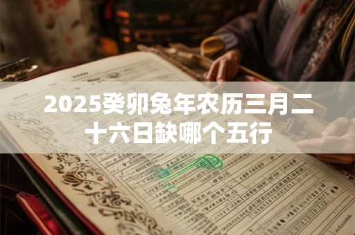 2025癸卯兔年农历三月二十六日缺哪个五行