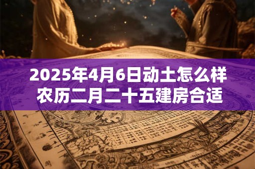2025年4月6日动土怎么样 农历二月二十五建房合适吗